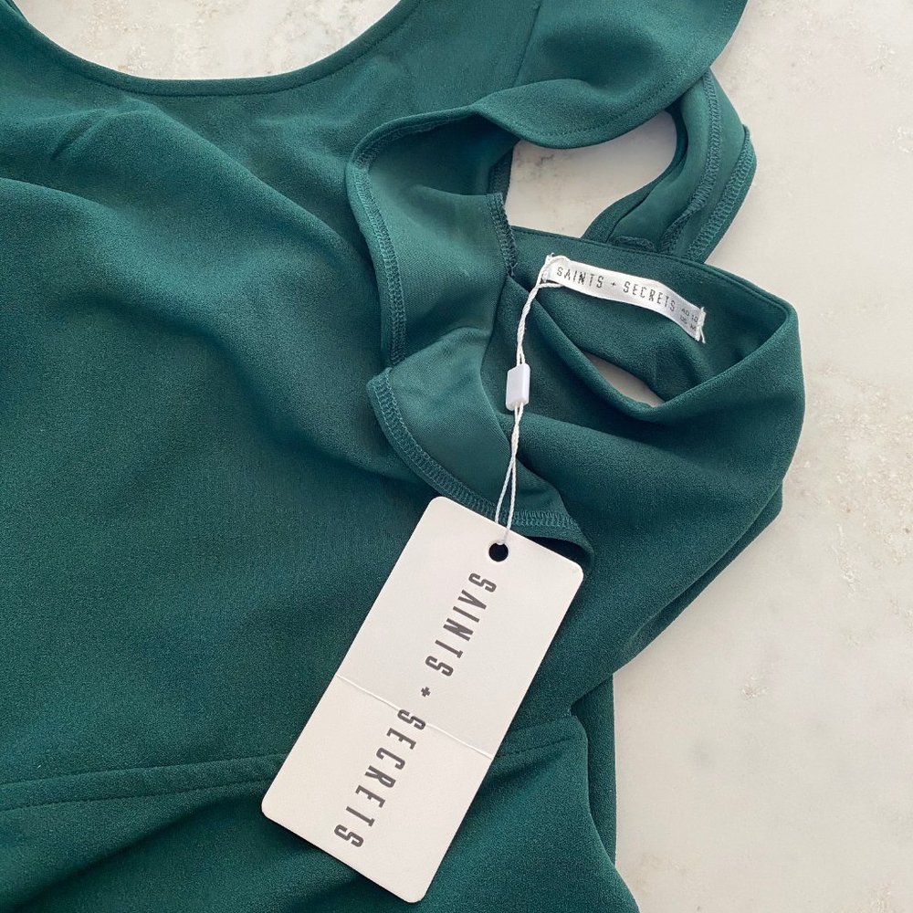 Green cocktail dress, NWT - Picture 6 of 9